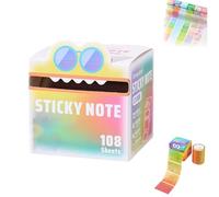 Cute Monster Pattern Sticky Note,105pcs/Box Funny Pastel Animal Notes,Creative Multi Purpose Self Adhesive Cartoon Sticky Note,Back To School Gift for Teachers & Students (A)
