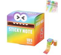 Cute Monster Pattern Sticky Note,105pcs/Box Funny Pastel Animal Notes,Creative Multi Purpose Self Adhesive Cartoon Sticky Note,Back To School Gift for Teachers & Students (B)