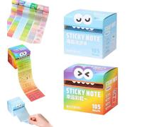 Cute Monster Pattern Sticky Note,105pcs/Box,Self Adhesive Cartoon Notes,Fun Pastel Pull-Out Memo Pads,Notepads Stationery,Small to Do List Notes,Office School Tab Supplies (B)