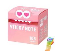 Cute Monster Pattern Sticky Note, Fun Pastel Pull-Out Memo Pads, 105 Sheets/Roll, Notepads Stationery, Small to Do List, Office School Tab Supplies, Great Back to School Gift (Style-d)
