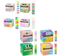 Cute Monster Pattern Sticky Note, Fun Pastel Pull-Out Memo Pads, Vibrant Gradient Design, Notepads Stationery, Small to Do List, Office Tab Supplies (8pcs*c)