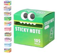 Cute Monster Pattern Sticky Note, Fun Pastel Pull-Out Self Adhesive Cartoon Memo Pads, 105 Sheets/Roll, Small to Do List, Office School Tab Supplies (Style G)