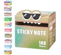 Cute Monster Pattern Sticky Note, Fun Pastel Pull-Out Self Adhesive Cartoon Memo Pads, 105 Sheets/Roll, Small to Do List, Office School Tab Supplies (Style D)
