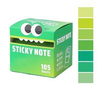 Cute Monster Pattern Sticky Note, Fun Pastel Pull-Out Self Adhesive Cartoon Memo Pads, Funny Pastel Animal Notes, Pearlescent Sticky Notes, 105 Sheets/Roll (E)