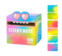 Cute Monster Pattern Sticky Note, Fun Pastel Pull-Out Self Adhesive Cartoon Memo Pads, Funny Pastel Animal Notes, Pearlescent Sticky Notes, 105 Sheets/Roll (I)