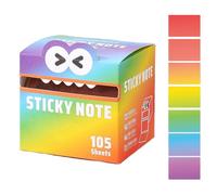 Cute Monster Pattern Sticky Note, Fun Pastel Pull-Out Self Adhesive Cartoon Memo Pads, Funny Pastel Animal Notes, Pearlescent Sticky Notes, 105 Sheets/Roll (A)