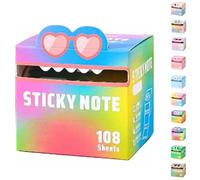 Cute Monster Pattern Sticky Note, Funny Pastel Animal Notes, Pull-Out Self Adhesive Cartoon Memo Pad, Small to Do List, Office School Tab Supplies (Color A)