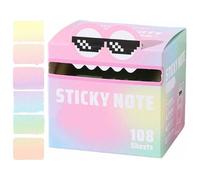 Cute Monster Pattern Sticky Note, Vibrant Gradient Design, Easy Post Memo Pads, mall to Do List, Great Back to School Gift for Teachers & Students, 105 Sheets/Roll (1Pc,B)
