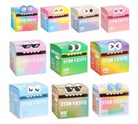 Cute Monster Pattern Sticky Note, Vibrant Gradient Design, Easy Post Memo Pads, mall to Do List, Great Back to School Gift for Teachers & Students, 105 Sheets/Roll (Mix,G)