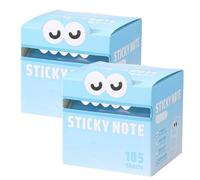 Cute Monster Pattern Sticky Note, Vibrant Gradient Design, Easy Post Memo Pads, mall to Do List, Great Back to School Gift for Teachers & Students, 105 Sheets/Roll (2Pcs,C)