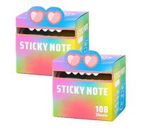 Cute Monster Pattern Sticky Note, Vibrant Gradient Design, Easy Post Memo Pads, mall to Do List, Great Back to School Gift for Teachers & Students, 105 Sheets/Roll (2Pcs,A)