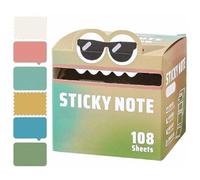 Cute Monster Pattern Sticky Note, Vibrant Gradient Design, Easy Post Memo Pads, mall to Do List, Great Back to School Gift for Teachers & Students, 105 Sheets/Roll (1Pc,J)