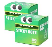 Cute Monster Pattern Sticky Note, Vibrant Gradient Design, Easy Post Memo Pads, mall to Do List, Great Back to School Gift for Teachers & Students, 105 Sheets/Roll (2Pcs,H)