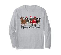 Cute Mooey Christmas Cow Maglia a Manica