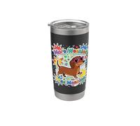 Cute More Weenies Less Meanies Funny Bassotto Amante dei cani Bicchiere termico in acciaio inox doppia parete