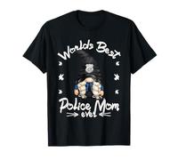 Cute Mother`s Day GNOME for Worlds Best Police Mom Ever Maglietta