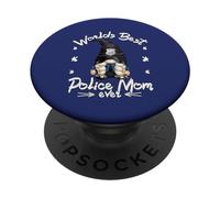 Cute Mother`s Day Gnome For Worlds Best Police Mom Ever PopSockets PopGrip Adesivo