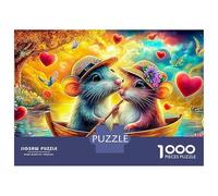 Cute Mouse Puzzle 1000 pezzi barca magica puzzle difficile divertimento durante l'apprendimento, 100% cartone riciclato come regalo decorativo, 70 x 50 cm, 1000 pezzi