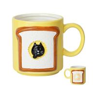 Cute Mug - Japanese Relief Ceramic Hot Coffee Cups,Household Beer Mug | For Juice Beer Dining Room Teachers Students Attractive Bread Form 200mlHotel Collectors Birthday Holiday Gathering