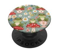 Cute Mushroom and Tea Aesthetic Design PopSockets PopGrip Adesivo