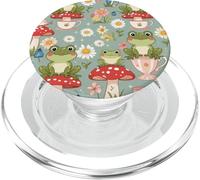 Cute Mushroom and Tea Aesthetic Design PopSockets PopGrip per MagSafe