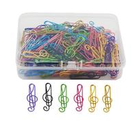 Cute Music Paperclips - Treble Clef Shaped Clip Set, 100pcs Multicolor Desk Accessories Organizer, Decorative Paper Holder | Suitable For School Office Journaling Reading Document Management Craft