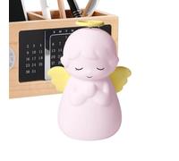 Cute Night Light - Angel Shape Lamp With Smart Timer | USB Rechargeable LED Table Lamp | Soft Eye-Caring Silicone Atmosphere Nursery Light For Desk Nightstand Living Room College Dorm