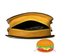 Cute Novelty Bag, Portable Handbag Accessory, 7.87in Cartoon Hamburger with Authentic Material, Fashion Bag Tool, Mini with Fun Design, Travel Accessory for Beach and Walking