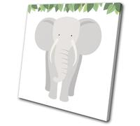 Cute Nursery Kids Room Jungle Animals SINGLE TELA parete arte foto stampa