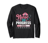 Cute Nurses Gift Nurse in Progress Nursing School for Women Maglia a Manica