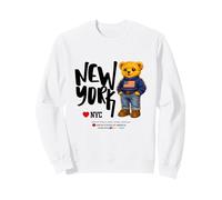 Cute NYC Teddy Bear- Cool USA New York Teddy Bear Cartoon Felpa