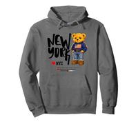 Cute NYC Teddy Bear- Cool USA New York Teddy Bear Cartoon Felpa con Cappuccio