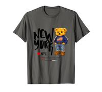 Cute NYC Teddy Bear- Cool USA New York Teddy Bear Cartoon Maglietta
