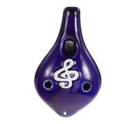 Cute Ocarina strumento in ceramica portatile e facile per principianti smalto blu chiaro per gli amanti della musica