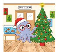 Cute Octo Academy Coloring Book For Kids & Adult: Bold And Simple 50+ Octopus Water Animal Illustrations | Octopus Variations - Cleaning Under Sea, Reading Book, On Beach & More!