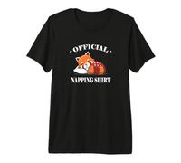 Cute Official Napping Shirt Red Panda Lover Maglietta Premium