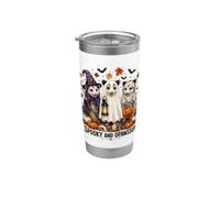 Cute Opossum Halloween Witch Ghost Mummy Opossum Lovers Bicchiere termico in acciaio inox doppia parete