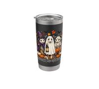 Cute Opossum Halloween Witch Ghost Mummy Opossum Lovers Bicchiere termico in acciaio inox doppia parete