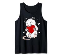 Cute Opossum Holding Heart Valentine Love Graphic Canotta