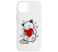 Cute Opossum Holding Heart Valentine Love Graphic Custodia per iPhone 14 Plus