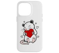 Cute Opossum Holding Heart Valentine Love Graphic Custodia per iPhone 14 Pro Max