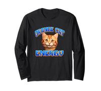 Cute Orange Cat Energy Orange Tabby Cat Lover Maglia a Manica