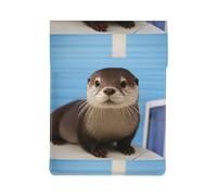 Cute Otter - Custodia per computer portatile, in pelle di alta qualità, elegante custodia per MacBook da 13 pollici con design a stampa completa per modelli 2018 e più recenti