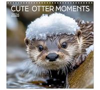 Cute Otter Moments (Wall Calendar 2026 12" x 24" / 30 x 60 cm (aperto) Calvendo 12 Month Wall Calendar