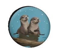 Cute Otters - Coperture per pneumatici impermeabili anti UV, 30 pollici, per asse singolo, per camper, camion, SUV, rimorchio, universale, per tutte le stagioni
