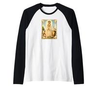 Cute Our Lady of Fatima Design Maglia con Maniche Raglan