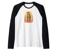 Cute Our Lady of Guadalupe Design Maglia con Maniche Raglan