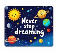 Cute Outer Space Planets And Star Cluster Solar Tappetini Mouse Durevole Tappetini per Il Mouse Antiscivolo Mousemat per Pc Laptop Ufficio 25X30Cm