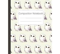 Cute Owl Composition Notebook: A Kawaii Snowy Owl Themed Writing Journal for Students, Kids, and Teens for Schoolwork or Creative Notes
