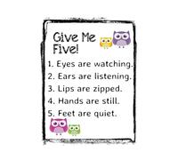 Cute Owl Posters for School Classroom, Bulletin Board Decor, Calming Corner Setup, Teacher and Homeschool Student Gift Idea(Unframed,08x12inch(20x30cm))